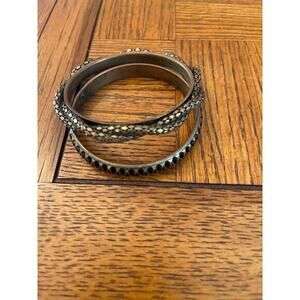 Set of two bronze color, fashion bracelets